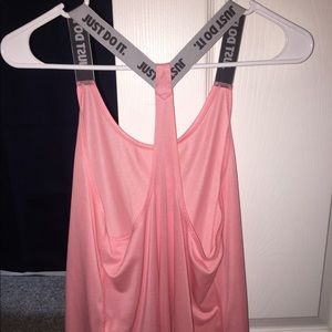 Nike just do it tank! Coral/light pink
